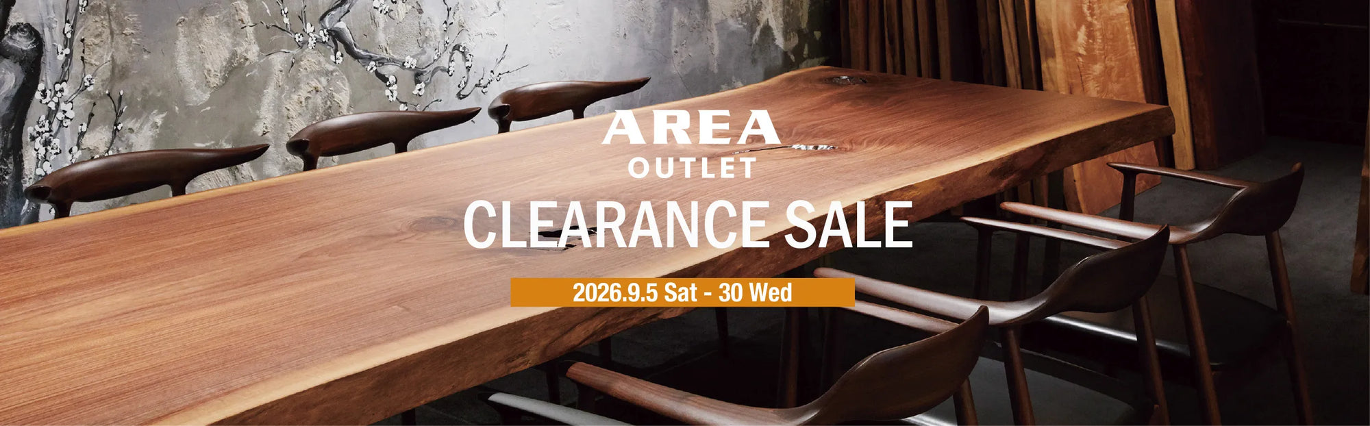 【AREA Outlet】 クリアランスセール｜ 2026.9.5 Sat -9.30 Wed